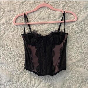 Urban Outfitters Black and Brown Corset